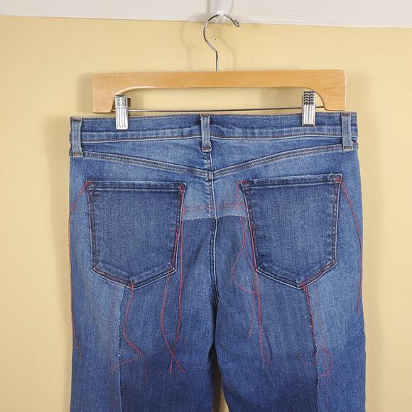 J Brand X Kozaburo Jolene High-rise Cropped Deconstructed Jean Size 30 - Picture 5 of 10